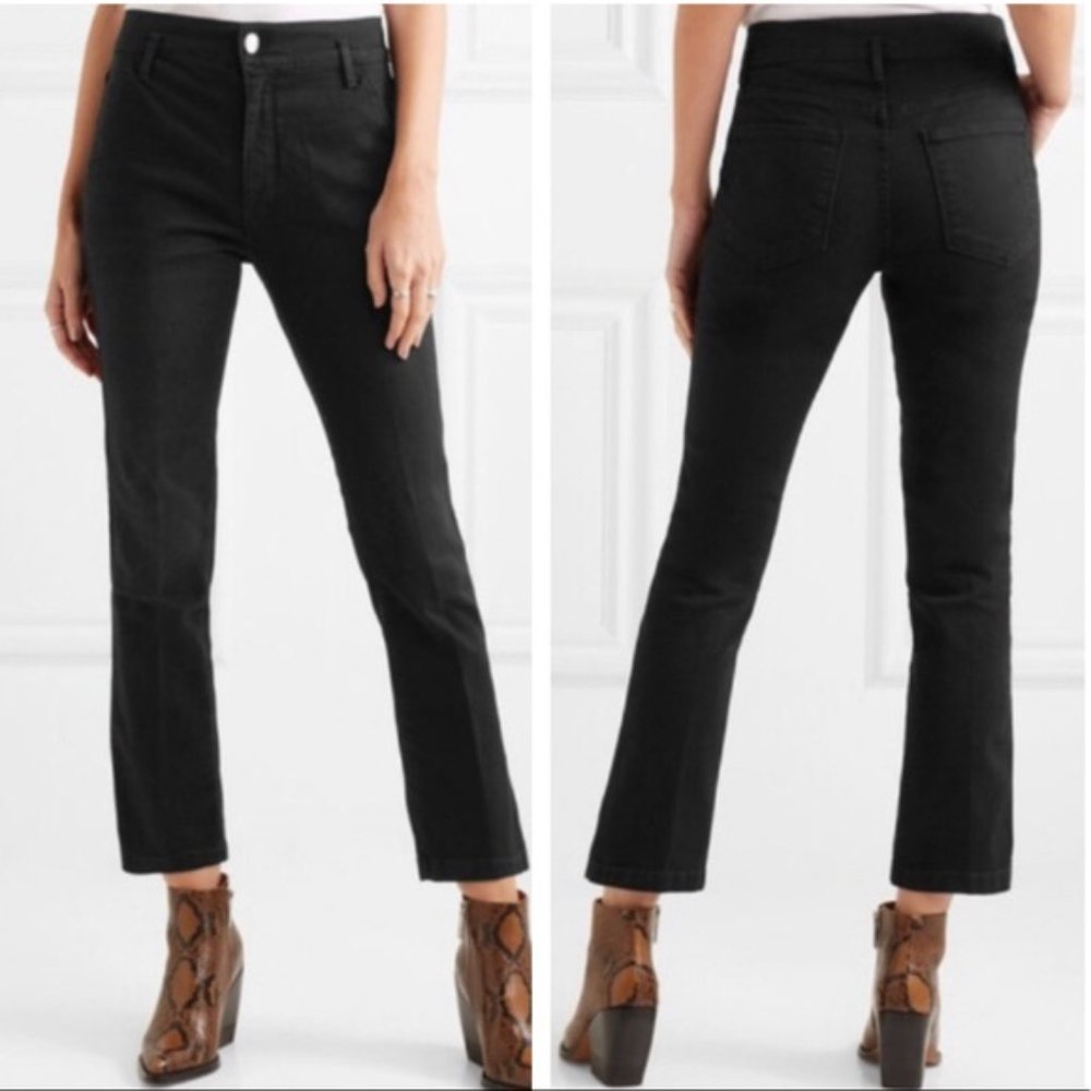 FRAME Black Le Slender Straight Chimney Sweep Jeans